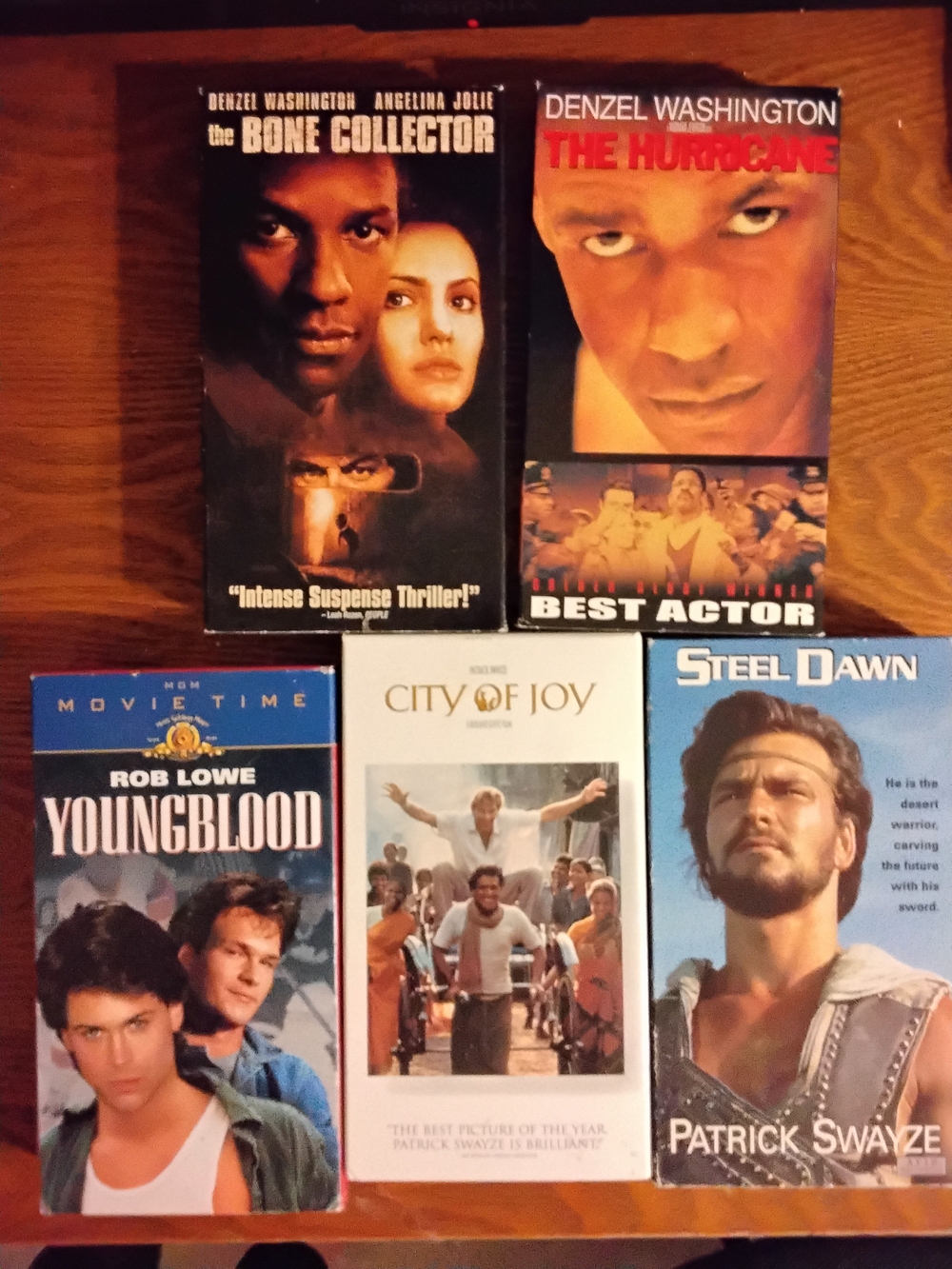 Denzel Washington and Patrick Swayze VHS Bundle